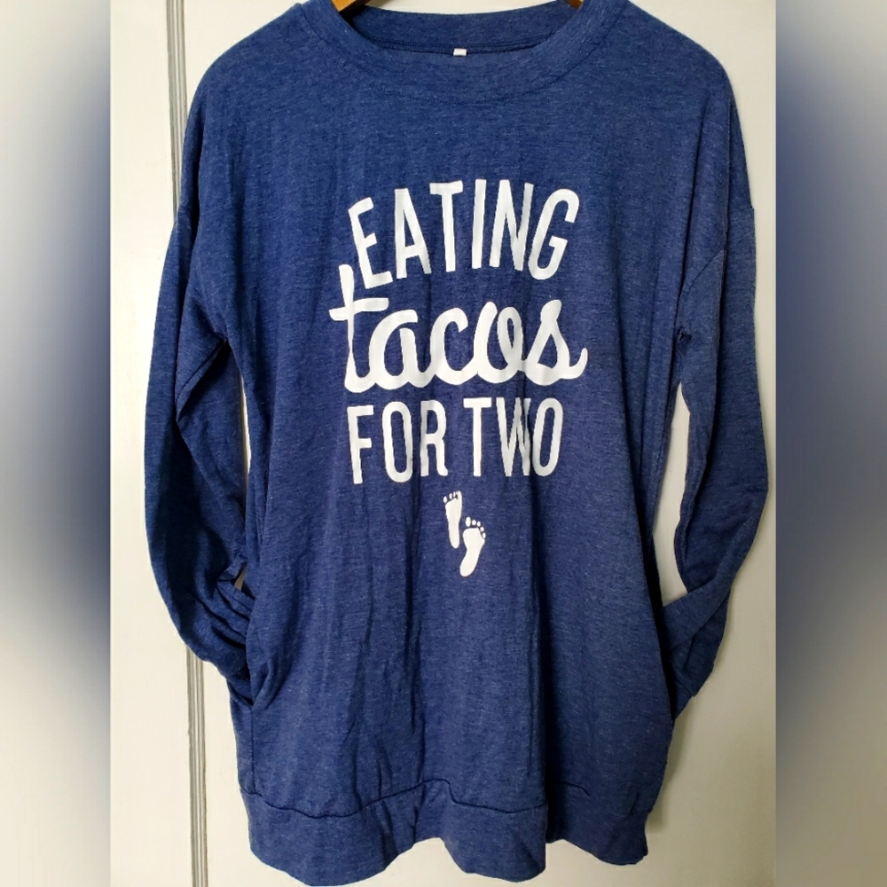 🌟🌟HOST PICK 🌟👶Tacos For Two 🌮 Maternity Sweater Small 💕👶